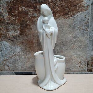 Vintage Haeger Madonna and Child Pottery Planter Vase